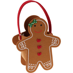 Karácsonyi mintás filctáska, 16,5 x 20 cm