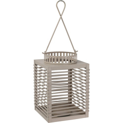 Fém lámpás díszes fogantyúval, szürke