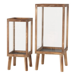 MALIKA fa lámpások, nagyok, lábon, 2 darab