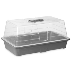 Műanyag mini üvegház, otthoni palántanevelő, 24 x 38,4 x 18 cm