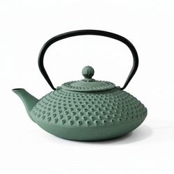 MIKA öntöttvas teáskanna szűrővel, 1250 ml, zöldessárga