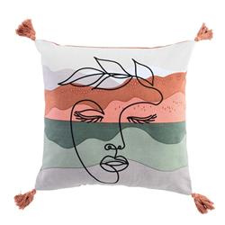 SIWANA dekoratív párna 40 x 40 cm, bojtokkal