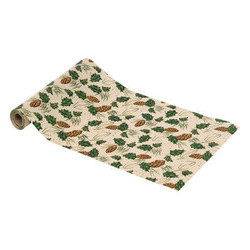 Ünnepi asztali futó, tobozokkal, 28 x 300 cm