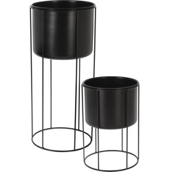 Fém lábú virágcserép, 2 db