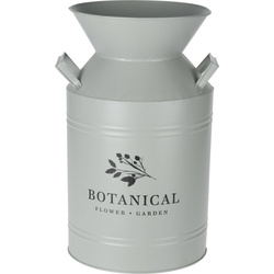 Dekoratív fém kanna, Ø 23 x 37 cm, fém, zöld