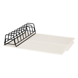 Szilikon edényszárító alátét tányértartóval, 43,5 x 33 x 8,5 cm