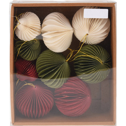 Papírból készült karácsonyfadíszek, Ø 8 cm