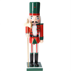 Diótörő, fenyőfából készült figura, 38 cm