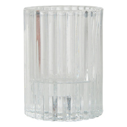 Csíkos gyertyatartó színezett üvegből, Ø 5,5 cm