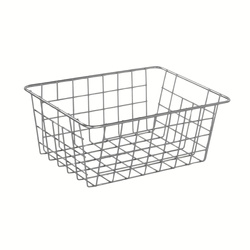 Fém gyümölcsös kosár, szürke, 24 x 18 x 10 cm