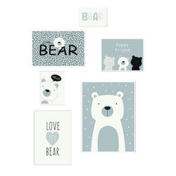 Poszterek gyerekszobába THE KING OF THE JUNGLE, 6 keret