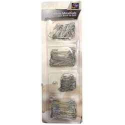 Fenyőfa díszítő horgok, fém, 300 db.