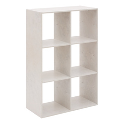 Moduláris polc 6 rekesszel, 67,5 x 32 x 100,5 cm, fehér