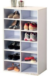 Fa cipőtartó, előszobai polc akár 12 pár cipő számára