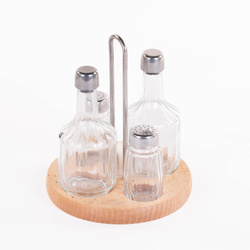 Fűszerkészlet üveg ecet- és olajadagolóval