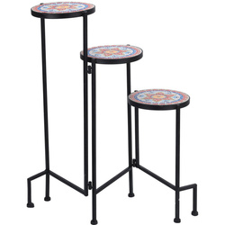 MOZAIKÁ álló virágtartó, 3 szint, 68 cm