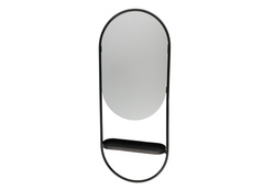 Ovális fali tükör polccal