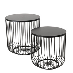 Két darab CINDY fém asztalkészlet, 41 - 47 cm