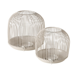 JUSTINE fém lámpások, bézs, 2 darab