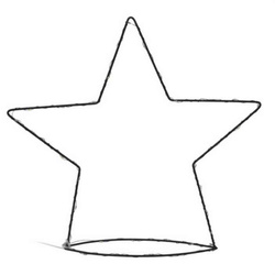 Egyszerű drót figura LED dekorációval, 34 cm