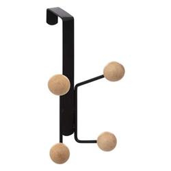 Ajtóra akasztható, max. 10,1 cm széles, 4 fából készült akasztóval.