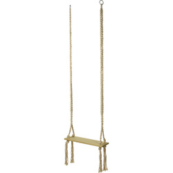 Dekoratív hinta makramé zsinórral