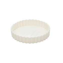 Minas kerek szappantartó, műanyag, Ø 11 cm, fehér