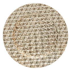 Geometrikus mintás tányéralátét, arany, Ø 33 cm