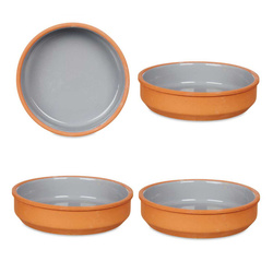 Agyagedények, mázas belsejű tálak, szürkék