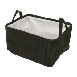 Tárolókosár fogantyúkkal, poliészter, 35 x 25 x 20 cm