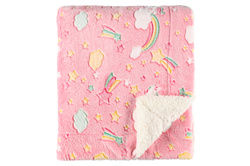 GLOW sötétben világító gyermek ágytakaró, 125 x 150 cm