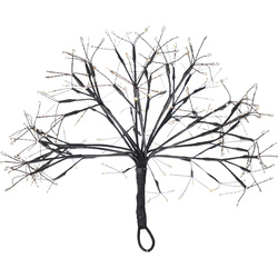 Függő karácsonyi dekoráció, LED fenyőfa, 35 cm