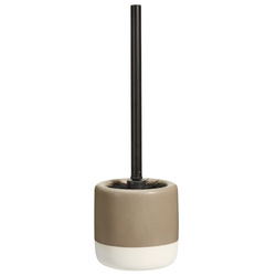 WC kefe kerámia tartóval THE PASTELS, Ø 11,6 x 38 cm, taupe