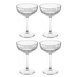 Lapos pezsgőspoharak, 4 db, 250 ml