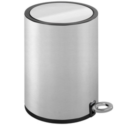 Fürdőszobai szemetes, rozsdamentes acél, 3 l, WENKO, matt ezüst