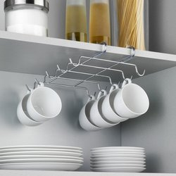 Konyhai bögre- és csészeakasztó - akár 10 darab tárolására, WENKO