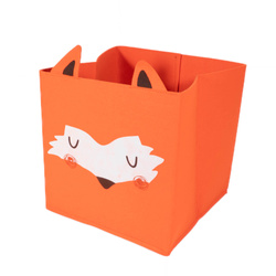 Összecsukható játék tároló FOREST FRIENDS, füllel, filcből készült