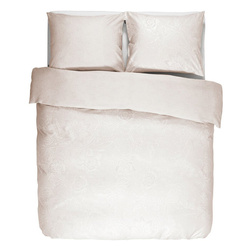 Pale rózsaszínű, virágmintás, 200 x 220 cm-es pamut szatén ágynemű, Essenza.