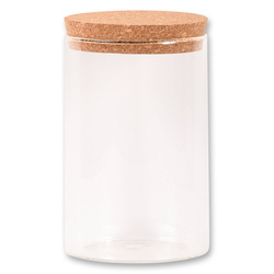 Üvegtároló edény parafazárással