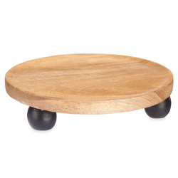 Fából készült alap díszes lábakkal, Ø 30 cm