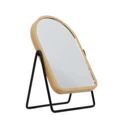 Bambuszkeretű, nagyító, forgatható sminktükör