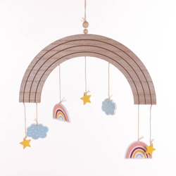 Szivárvány, dekoráció a gyermekágy fölé, 33 x 16,5 cm