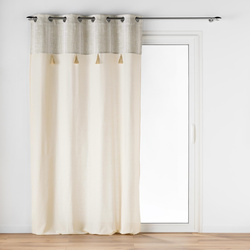 Arany bojtokkal díszített, gyűrűs függöny, ISLAND, 140 x 240 cm