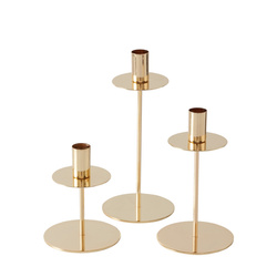 PHOENIX arany fém gyertyatartók, magasság 13-23 cm