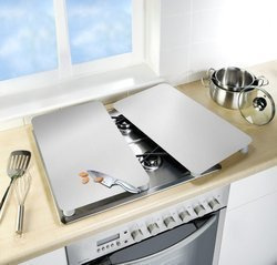 Üveglapok a tűzhelyhez SILVER, 2 darab, WENKO, ezüst