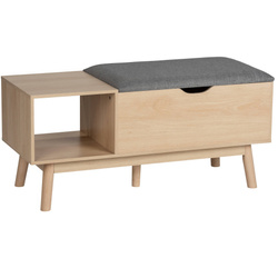 EDDA cipőtartó kényelmes ülőhellyel és tágas tárolóval, előszobába, WENKO