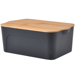 Műanyag doboz bambusz fedéllel, 5l