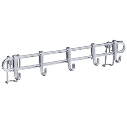 Konyhai rúd + 5 akasztó a készletben, Stílus, krómozott acél, WENKO