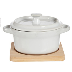 Kerámia sütőedény bambusz alaplapon