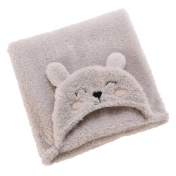 Gyerek pléd kapucnival TEDDY, füllel, 70 x 100 cm